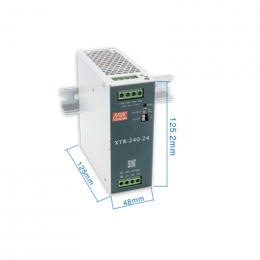 Mean Well XTR-240-48LA zdroj na DIN lištu 240W 48V Mean Well XTR-240-48LA zdroj na DIN lištu 240W 48V