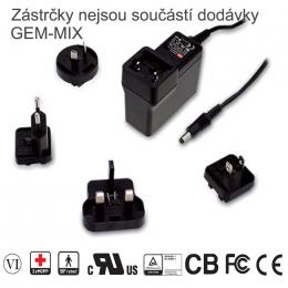 Mean Well GEM18I15-P1J Síťový MEDICAL adaptér 18W Mean Well GEM18I15-P1J Síťový MEDICAL adaptér 18W