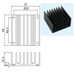 Mean Well Chladič 25.4mm pro MHB100, MHB150, MHB75 Mean Well Chladič 25.4mm pro MHB100, MHB150, MHB75