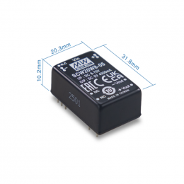 Mean Well SCW20W8-24 Měnič DC/DC modulový 20W 24V Mean Well SCW20W8-24 Měnič DC/DC modulový 20W 24V