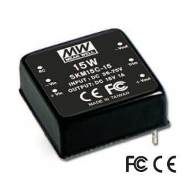 Mean Well SKM15B-15 Měnič DC/DC modulový 15W 15V Mean Well SKM15B-15 Měnič DC/DC modulový 15W 15V